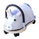 Wheelybug Toddler Wooden Ride-On Animal with Interchangeable Plush Cover, Safety Certified Developmental Toy, Small (1 - 3 Years), Plush Unicorn