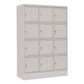 Elektro-Fächerschrank 3 Abteile mit je 4 Fächern, THURMETALL, 120.5x179.5x58.2 cm