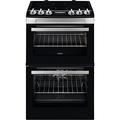 Zanussi 55cm Double Oven Electric Cooker with Catalytic Liners - Stainless Steel