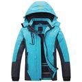 Wantdo Women's Mountain Ski Jacket Outdoor Windproof Sports Coat Winter Waterproof Snow Jackets Hooded Fleece Coat Blue XXL