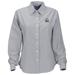 Women's Gray Northern Illinois Huskies Velocity Oxford Plus Size Button-Up Long Sleeve Shirt
