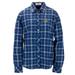 Women's Navy North Carolina A&T Aggies Brewer Flannel Button-Down Long Sleeve Shirt