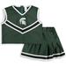 Girls Youth Green Michigan State Spartans Two-Piece Cheer Set