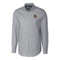 Men's Cutter & Buck Charcoal Oregon State Beavers Stretch Vault Logo Oxford Long Sleeve Shirt