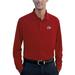 Men's Red Fresno State Bulldogs Vansport Omega Long Sleeve Solid Mesh Tech Polo