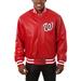 Men's JH Design Red Washington Nationals Classic Leather Team Jacket
