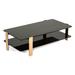 Everly Quinn Trimble Coffee Table w/ Storage Wood/Metal in Black/Brown | 16 H x 55 W x 28 D in | Wayfair 429DF5ED3FF549B3A61631F010AF4590