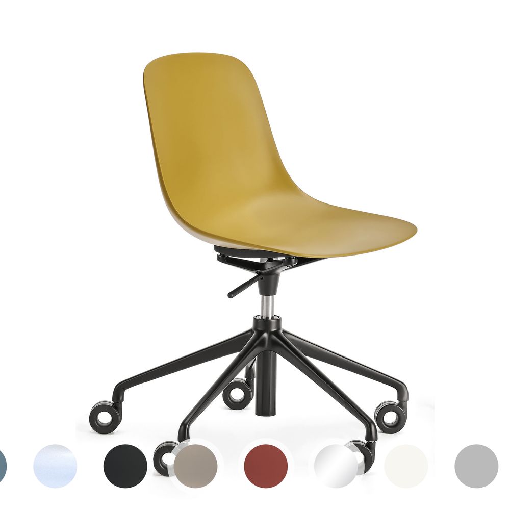 infiniti »PURE LOOP MONO« 5 Star Updown Designer-Stuhl AL31 Schwarz matt / IS514 Sand Image