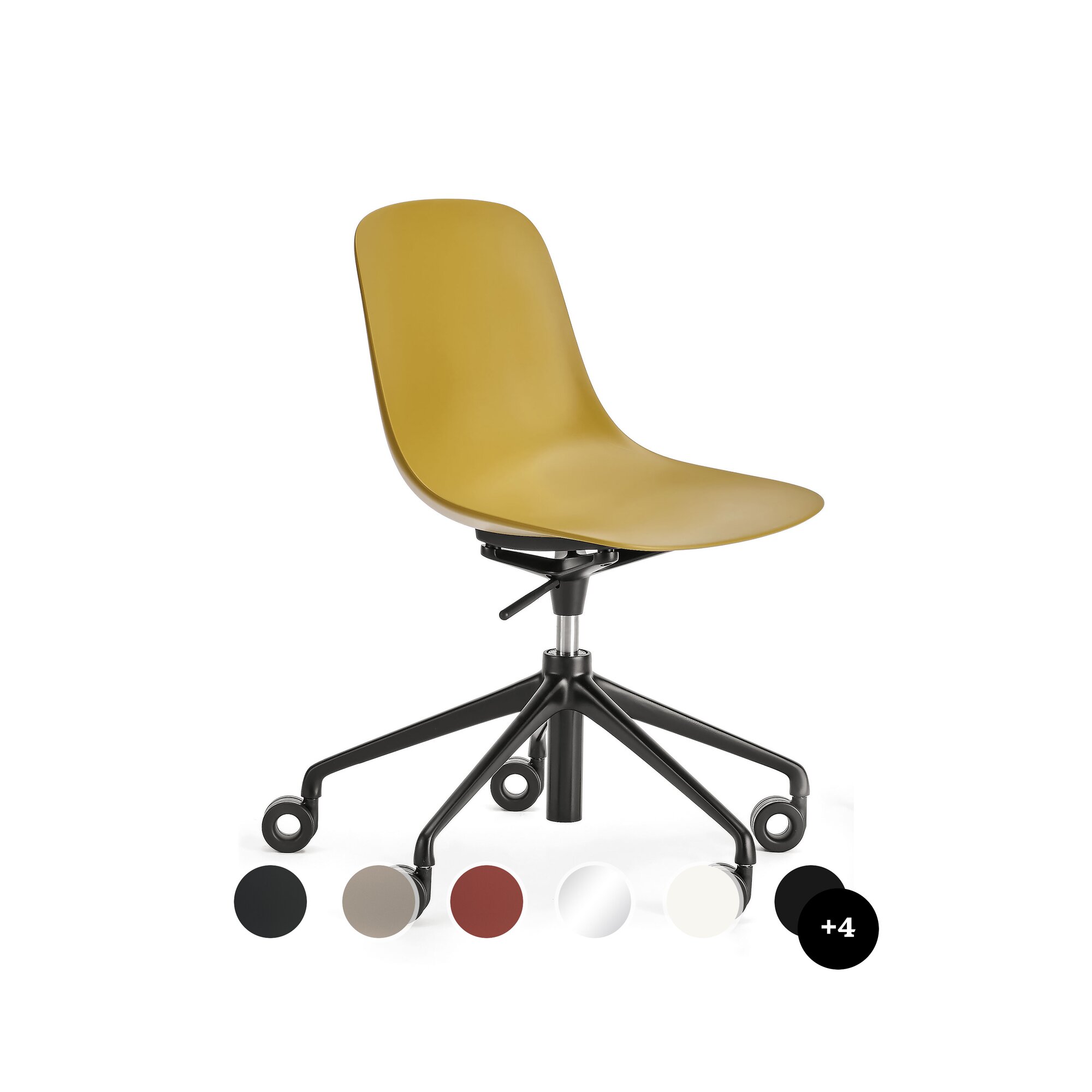 infiniti »PURE LOOP MONO« 5 Star Updown Designer-Stuhl AL07 Poliert / IS514 Sand