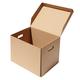 Storage Boxes - 400x325x254mm (15.75x12.75x10ins). Pack of 10 Cardboard Archive Boxes with Hinged Lids & Hand Holes for Carrying. Ideal for Home or Office Storage of Documents, Files, Folders & Books. Flatpacked & Easy to Assemble. Fast Delivery