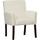 Flash Furniture Paulson LeatherSoft Executive Side Reception Chair w/ Mahogany Legs Wood in White/Brown | 35.25 H x 26.5 W x 23 D in | Wayfair