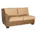 Woodard Saddleback 63" Wide Outdoor Wicker Left Arm Loveseat All - Weather Wicker/Wicker/Rattan in Gray | 32 H x 63 W x 38 D in | Wayfair