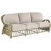 Woodard River Run 88" Wide Outdoor Wicker Patio Sofa w/ Cushions All - Weather Wicker/Wicker/Rattan in Brown | 35 H x 88 W x 38 D in | Wayfair