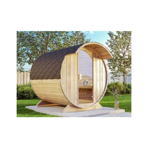 Fass-Sauna Tom aus Holz Fasssauna mit 40 mm Wandstärke Sauna Außensauna - Finntherm
