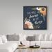 August Grove® 'Autumn Romance VII' Textual Art on Wrapped Canvas in Green/Pink/Yellow | 14 H x 14 W x 2 D in | Wayfair