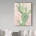 Union Rustic 'Cactus Panel II' Acrylic Painting Print on Wrapped Canvas in Green/Pink | 24 H x 18 W x 2 D in | Wayfair