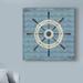 Breakwater Bay 'Nautical Love Helm' Graphic Art Print on Wrapped Canvas in Red | 14 H x 14 W x 2 D in | Wayfair 603CA3AB8D2C45A5A0518CB62329F1FB
