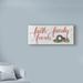 The Holiday Aisle® 'Christmas Holiday - Faith Family Friends' Textual Art on Wrapped Canvas in White | 20 H x 47 W x 2 D in | Wayfair