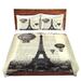Wildon Home® Barbey Madame Memento Eiffel Tower Microfiber Duvet Covers Microfiber in Black/Gray/White | Queen | Wayfair