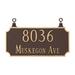 Montague Metal Products Inc. Princeton 2-Line Hanging Address Plaque | 9 H x 15.5 W x 0.25 D in | Wayfair TSH-0005S2-W-SBG