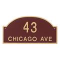 Montague Metal Products Inc. Dover 2-Line Wall Address Plaque | 8 H x 15.75 W x 0.25 D in | Wayfair PCS-0140S2-W-WB