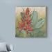 Charlton Home® 'Crimson Tropical I' Acrylic Painting Print on Wrapped Canvas in Brown/Green/Red | 18 H x 18 W x 2 D in | Wayfair