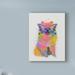 Ebern Designs 'Rainbow Splash Pomeranian' Graphic Art Print on Wrapped Canvas in Gray/Pink/Yellow | 24 H x 18 W x 2 D in | Wayfair