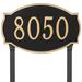 Montague Metal Products Inc. Cambridge 1-Line Lawn Address Sign | 9.75 H x 15.5 W x 0.25 D in | Wayfair PCS-0054S1-L-SG