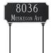 Montague Metal Products Inc. Princeton 2-Line Lawn Address Sign Metal | 7.25 H x 15.75 W x 0.25 D in | Wayfair TSL-0005S2-L-WG