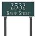 Montague Metal Products Inc. Classic 2-Line Lawn Address Sign | 10 H x 21 W x 0.25 D in | Wayfair PCS-0043L2-L-BG