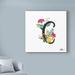 East Urban Home 'Romantic Luxe Monogram C Black' Acrylic Painting Print on Wrapped Canvas in White | 14 H x 14 W x 2 D in | Wayfair