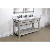 Millwood Pines Cecilia 61" Double Bathroom Vanity Set Wood/Ceramic in Gray | 35 H x 61 W x 22.5 D in | Wayfair BCCD3A7028DF4C9C9E6194C4907B6CD1