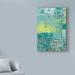 Winston Porter 'Linear Texture I' Acrylic Painting Print on Wrapped Canvas in Blue/Brown/Green | 24 H x 16 W x 2 D in | Wayfair