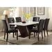 Lark Manor™ Culbert Marble Dining Table Marble/Granite/Wood in Brown/White, Size 30.0 H x 64.0 W x 38.0 D in | Wayfair
