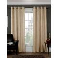 90" x 90" (228x228cm) Luxury Natural Cream Soft Faux Suede Thermal Blackout Ring Top Eyelet Pair Curtains Lined, Heavy Fabric By SW Living