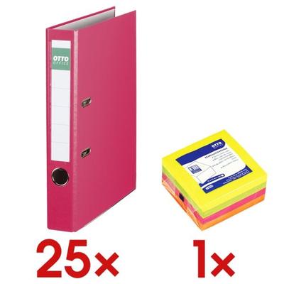 OTTO Office 25x Ordner »Exclusive I« inkl. 1x Haftnotizwürfel rosa, 5x32x28.5 cm Image
