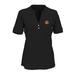 Women's Black Clemson Tigers Strata Textured Henley Shirt