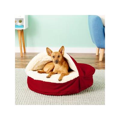 Snoozer Pet Products Cozy Cave Orthopedic Covered Cat & Dog Bed w/Removable Cover, Red, Small