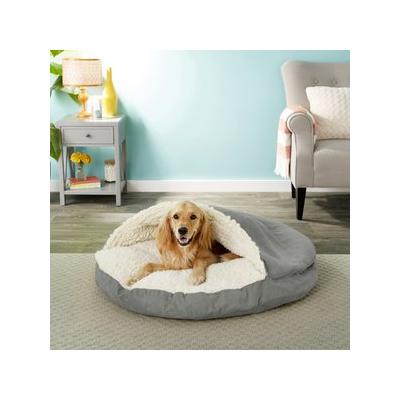 Snoozer Pet Products Luxury Microsuede Cozy Cave Dog & Cat Bed, Anthracite, X-Large