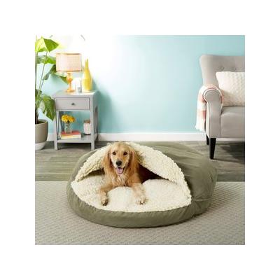 Snoozer Pet Products Luxury Cozy Cave Orthopedic Cat & Dog Bed w/Removable Cover, Olive, X-Large