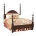 MacKenzie-Dow English Pub Barley Four Poster Bed Wood in Red | 84 H x 83.5 W x 88 D in | Wayfair 1-3151_VintageRed