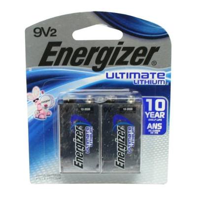 Eveready 91157 - 9 volt Ultimate Lithium Battery (2 pack) (Energizer Ultimate Li 9V-2 EMOD)