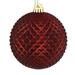 Vickerman 530504 - 4" Burgundy Durian Glitter Ball Christmas Tree Ornament (6 pack) (N188565D)