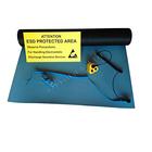Elimistat Anti Static ESD High Temperature Resistant Soldering Station Work Bench Matting Kit (500 x 1200mm With UK Plug, Blue) (Smooth)