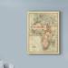 Charlton Home® Antique Map of Africa by Johnson - Drawing Print on Canvas in White/Black | 47 H x 35 W x 2 D in | Wayfair