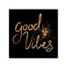 East Urban Home 'Good Vibes' Textual Art on Wrapped Canvas Canvas | 14 H x 14 W x 2 D in | Wayfair B61B207551114169B683D995B3DA124E