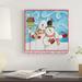 Winston Porter 'Snowman Bear Friendship' Acrylic Painting Print on Wrapped Canvas in Blue/Green/Red | 14 H x 14 W x 2 D in | Wayfair