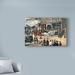 Winston Porter 'Main Street Spectacle' Acrylic Painting Print on Wrapped Canvas in White | 30 H x 47 W x 2 D in | Wayfair