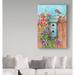 Winston Porter 'House Sparrow Flag' Acrylic Painting Print on Wrapped Canvas in White | 47 H x 30 W x 2 D in | Wayfair