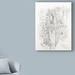 World Menagerie ' Architecture Drawing' Acrylic Painting Print on Wrapped Canvas Metal in Gray | 32 H x 24 W x 2 D in | Wayfair